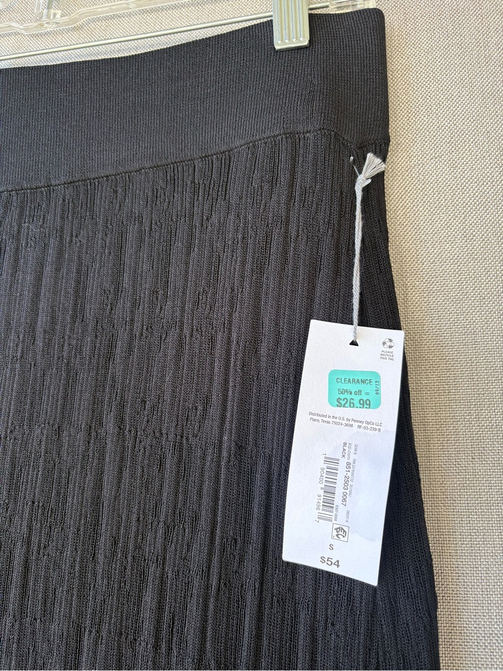 Liz Claiborne size sm Black Textured Maxi Skirt Women's Elegant stretchy A-Line - Picture 3 of 6